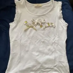 MONNALISA ホワイトリボンTシャツ　タンクトップのサムネイル