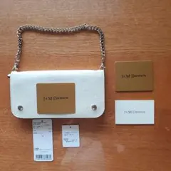 美品・付属品完備】J&M DAVIDSON チェーンウォレット 白 スマホ可 