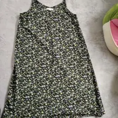 grove 花柄 ロングワンピース ブラック L