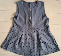 【新品】HK WORKS LONDON グレー・ペプラムベスト