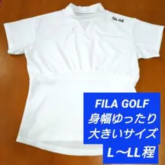 FILA GOLF レディースゴルフウェア L LL ホワイト モックネックのサムネイル