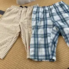値下げ格安チェック柄ショートパンツ 2点セット M