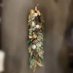 高級 ゴールデンスワッグ クリスマス HM-546