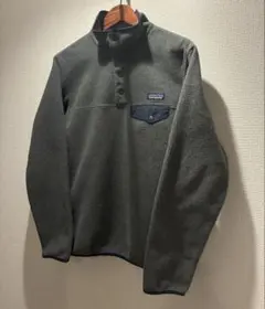 patagonia スナップT フリース M グレーxネイビー パタゴニア