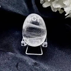 幻想天然石　クリスタルクォーツ（水晶）　たまご型　1個　特価　シャイニー効果