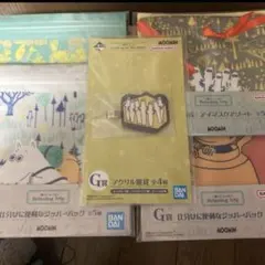 一番くじ ムーミン 巾着 アクリル雑貨（ヘアクリップ）　ジッパーバッグ