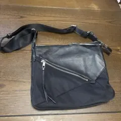box21 ボックス21 ナイロン×レザー コンビ ショルダーバッグ 黒のサムネイル