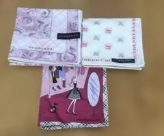 【値下げ】バーバリーレディースハンカチ3枚