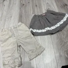 女の子　ボトム　2枚セット　100cm スカパン