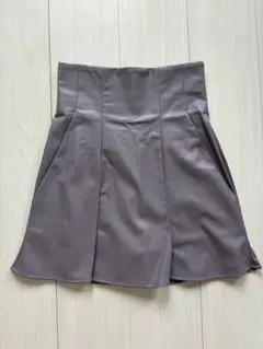 【SNIDEL】フェイクレザー ハイウエストミニスカート グレーのサムネイル