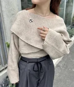 【mystic】クロスニットキャミSET