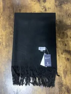 美品Johnstons 大判ストールジョンストンズ マフラーブラック