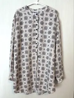 White Stag 90s 総柄 スタンドカラーシャツ ヴィンテージ レトロ