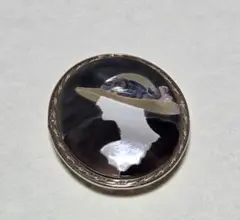 黒蝶貝　白蝶貝　ブローチ