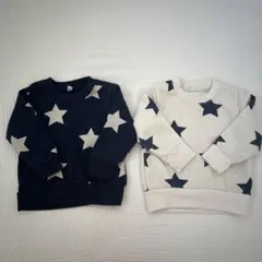 星柄　裏起毛トレーナー