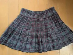 シャーリーテンプル♪音符柄タータンチェックプリーツスカート♪110