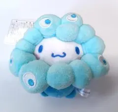 大阪関西万博限定2．シナモロール ミャクミャクキーホルダーぬいぐるみ カラビナ付