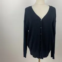 訳あり GU ジーユー マルチウェイ リブ カーディガン 羽織り 万能 黒 L