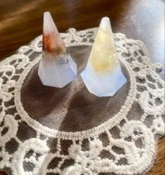 一回り大きくなりました！強力！【八角】レジン盛り塩 天然石 2個セット