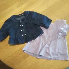 BeBe カーディガンとトップスセット 90