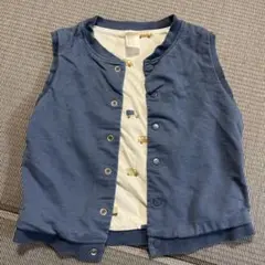 匿名配送　美品　H&M オーガニックコットン ベビーベスト 98cm