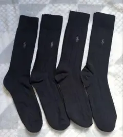 POLO RALPH LAUREN ソックス 黒 4足セット 25-27cmのサムネイル