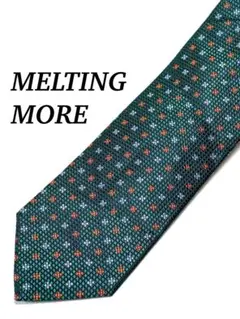 2本目半額 美品 幾何学模様 花柄 シルク ネクタイ ビジネス