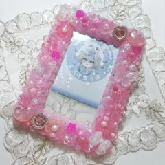 B 7 硬質ケースデコ　ホイップデコ　トレカケースデコ（ピンク桜ハート）