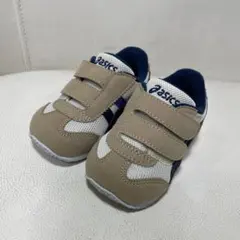 asics ベビーシューズ ベージュ/ネイビー