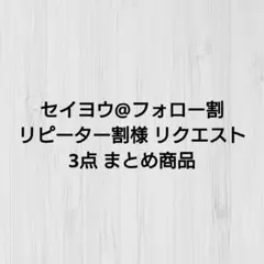 セイヨウ@フォロー割 リピーター割様 リクエスト 3点 まとめ商品