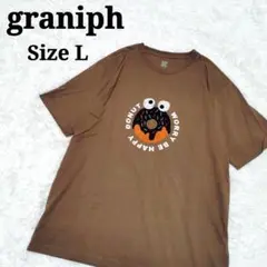 graniph グラニフ ドーナツ donut 刺繍 Tシャツ 半袖 ブラウン