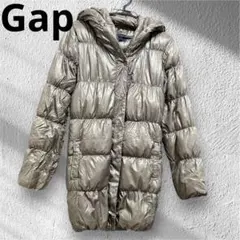 Gap シルバー フード付きダウンジャケット XS