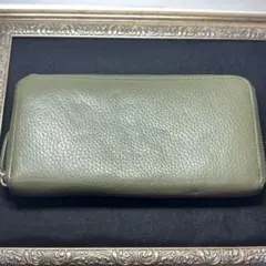 MURA ムラ 本革 ラウンドファスナー 長財布 グリーン 緑 金運のサムネイル
