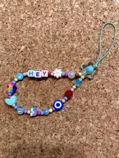 カラフル ビーズ 携帯ストラップ