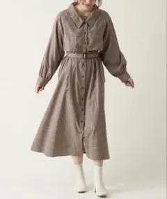 オリーブデオリーブ　ワンピース　チェック　トレンチのサムネイル