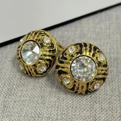 美品 CHANEL シャネル イヤリング ココマーク ラインストーン コメ有