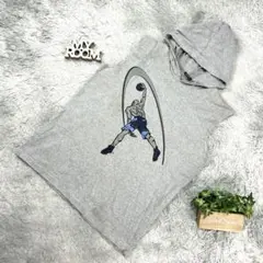 AND1 フード付きタンク バスケ柄 プリント入り XL 灰色のサムネイル