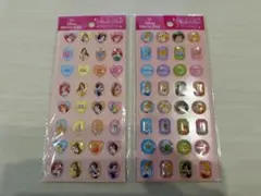 【大人気】セリア☆ディズニープリンセス ストーンシール2点セット