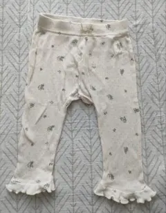 Cottoli 花柄 リブ レギンス スパッツ 90センチ