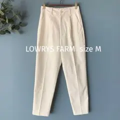 lowrys farm 白パンツ ポリエステル ゴム 冬以外 裏地あり