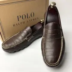 【未使用級】POLO RALPH LAUREN シボ革　ドライビングシューズ　8
