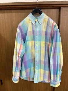 ラルフローレン　パステルカラー　長袖　チェックシャツ　POLO Ralph
