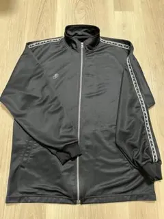 【旧ロゴ】asics アシックス 日本製　トラックジャケット ジャージ ブラックのサムネイル