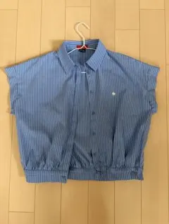 ぱ*ん様 ストライプ柄 半袖シャツ ブルーのサムネイル