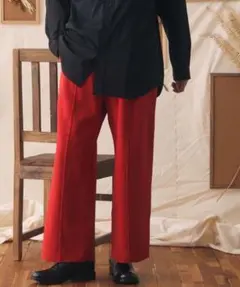 メゾンスペシャル クラッシュ スウェット プライム ワイド ピンタック パンツ