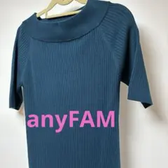 anyFAM オンワード　リブ編み半袖ニット size 3 未使用タグ付き