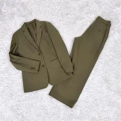 極美品✨ ユニクロ セットアップ スーツ オリーブ Sサイズ