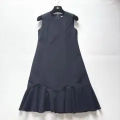 フォクシー ニューヨーク タックコクーンドレ 紺 ウォッシャブル 美品