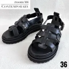 極美品☆room306 CONTEMPORARY サンダル 厚底 ブラックのサムネイル