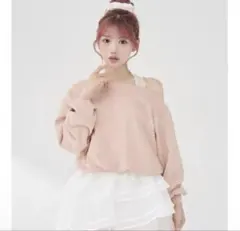 ♥️Darich ダーリッチ レースドッキングホルターリボンスウェットトップス♥️ 新品タグ ダーリッチ レースドッキングホルターリボンスウェット
